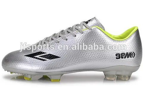 For hard ground and artificial soccer surfaces. Turf soccer shoes have smaller cleats to reduce the pressure of hard field condi