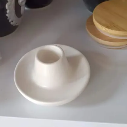 Mat White Ceramic Palo Santo Stick Holder