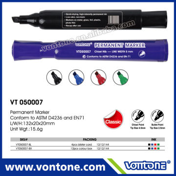 Hot sale waterproof permanent marker pen with logo printed