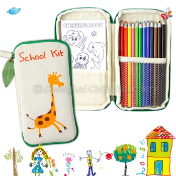 Recycled Color pencil drawing set for kids travel art
