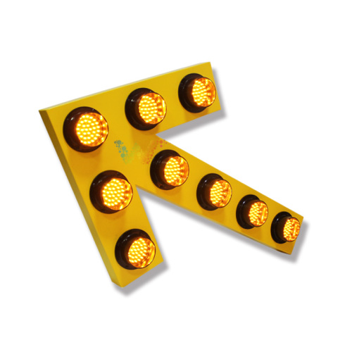 road construction aluminum yellow flashing arrow sign