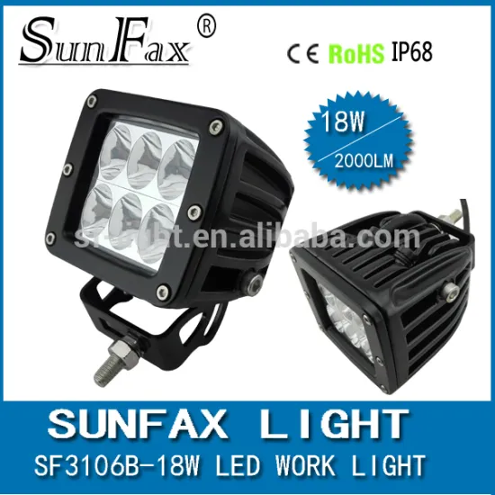 12v auto Accessories Square 4inch offroad tractor driving work light Flush Mount 4" 18w led pod light