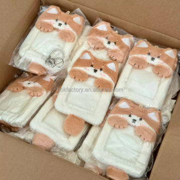Cute KPOP Plush Kitten Card Holder with Celebrity Photo