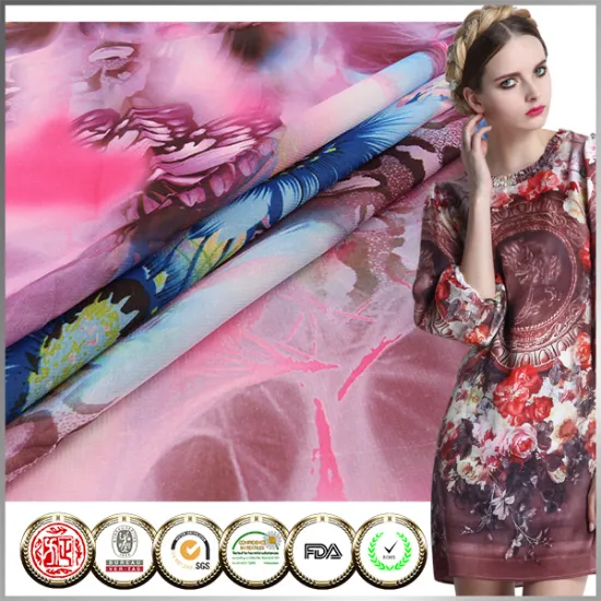 New design 100D Chiffon digital printed polyester chiffon fabric