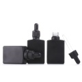 Black Square Dropper Glass Bottle UV Resistant