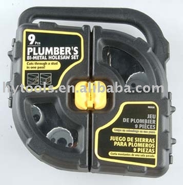9 Piece Bi-Metal Plumber hole saw set