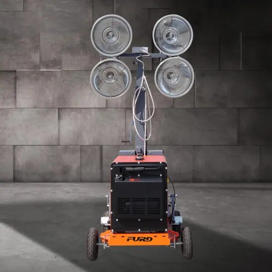 Trailer Type Mobile Light Tower Manual Lifting 5M Generator Metal Halide Lamps Lighting