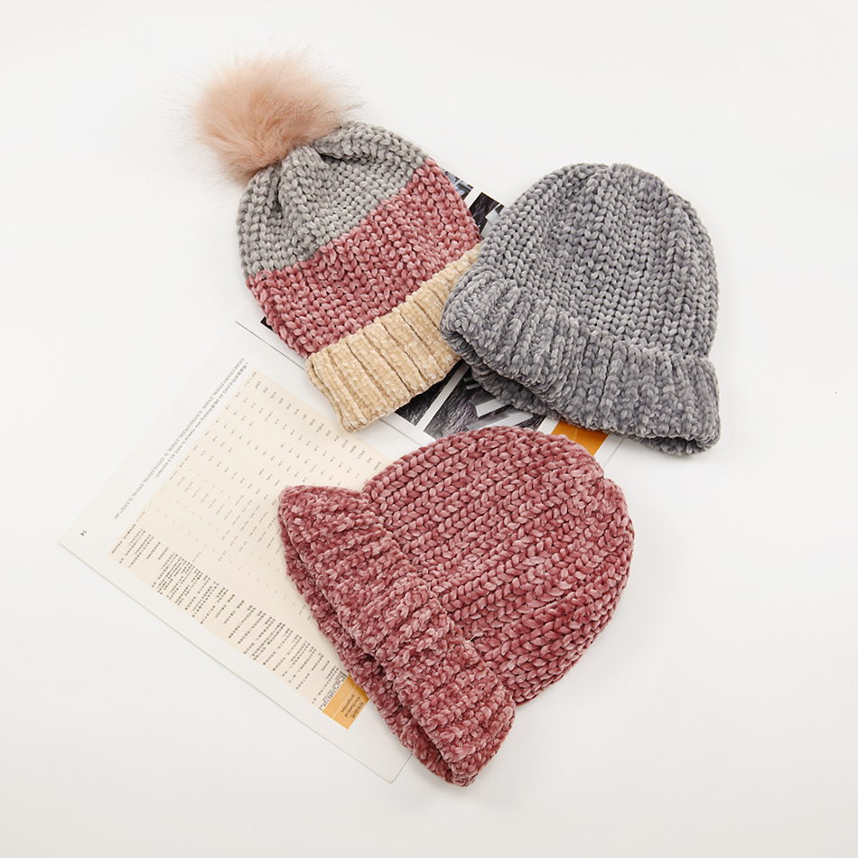 Venta caliente invierno mujer gorro gorro