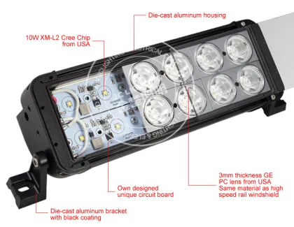 24volt led light bar/led work light bar double row light bar led