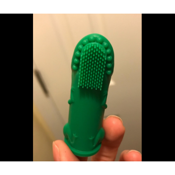Benutzerdefinierte Lebensmittelqualität lustige Tiere Silikon -Finger Zahnbürste