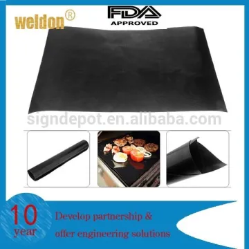New BBQ GRILL MAT Reusable Non-stick Surface Grilling Cooking Mat Set of 2 Mats