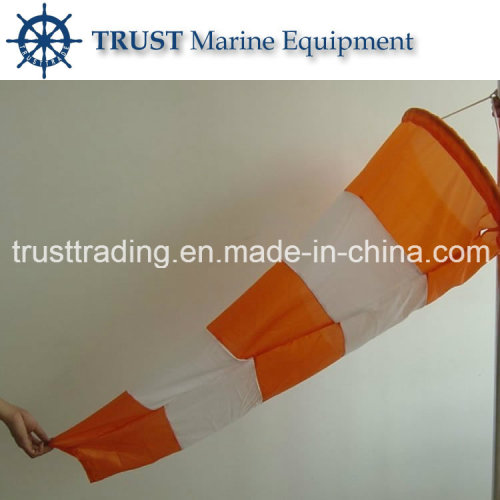 High Strength Waterproof Nylon Fabric Orange and White Color Wind Sock