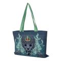 Organic Calico Cotton Canvas Grocery Shopping Tote Bag
