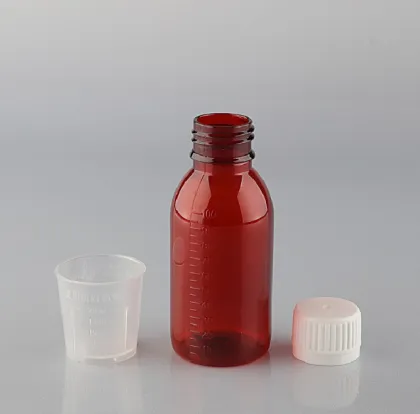 60ml & 100ml Pet Plastic Cough Syrup Bottles with Childproof Lid, Screw Cap, and Pump for Medicine Syrup Packaging