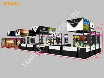 TANFU 20ft x 60ft or 20x60 Trade Show Booth Exhibition Booth for Wine Show