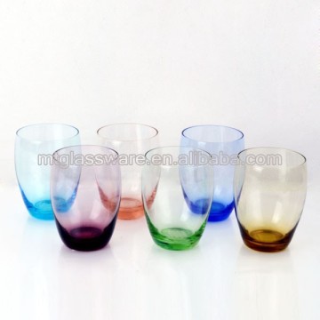 2016 six color round bottom china glass cup