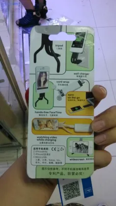 usb cable holders stick for mobile phone