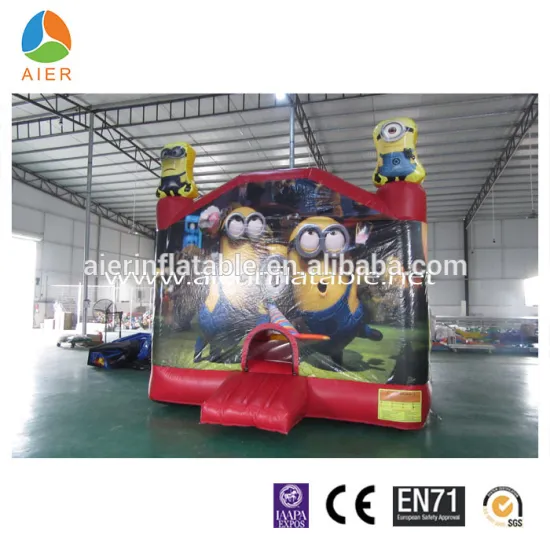 2016 Aier Small Kids Inflatable Bouncer Jumper for Sale/PVC Minion inflatable bouncer house