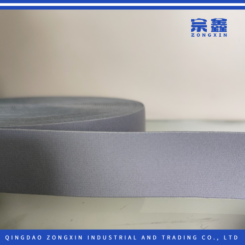 Konfeksiyon Dikişi için Gri Düz Elastik Dokuma