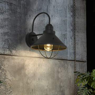 LEDER Black Rustic Outdoor Wall Sconces