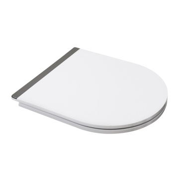 Blanc avec métal Strip Duroplast Toilet Siège U-Shape