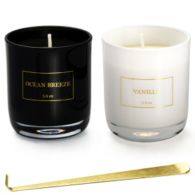 Luxurious Scented Soy Wax Smooth Glass Jar Candles