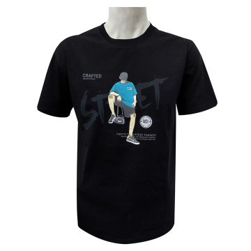 High Quality G-SDQL Street Style Printing Graphic T-shirts for Men's Hip Hop Fashion in Black and White Made of Solona Cotton
