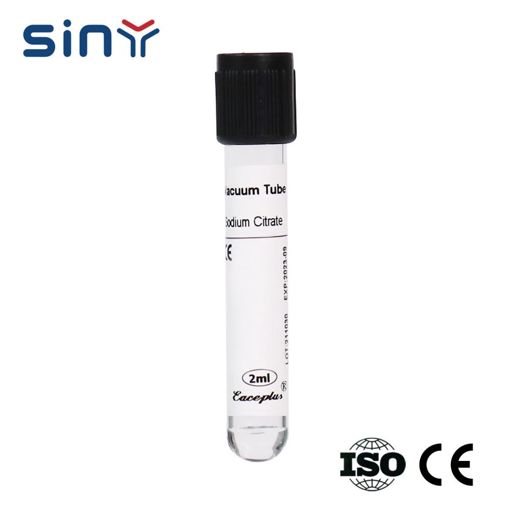 Siny Medical Black Cap 3,8% de tube de citrate de sodium