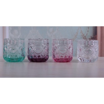 Glass Colorful Tealight Candle Holder