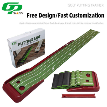 Eco-Conscious Golf Putting Mat with Auto Return
