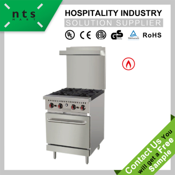 stainless steel burner with gas oven(4 burners)