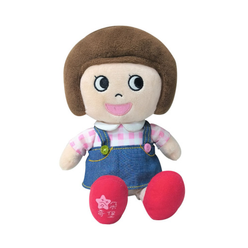 Cartoon little girl stuffed animal