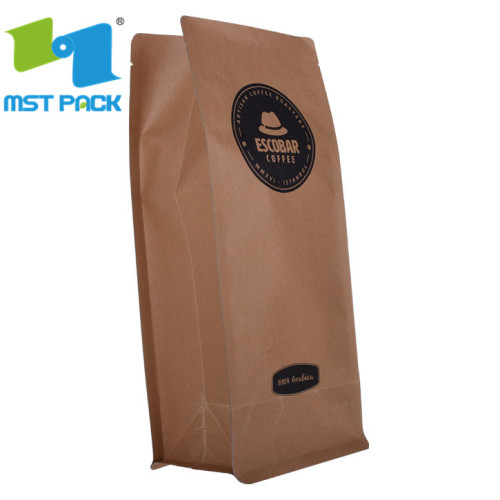 Flat bottom food packag ziplock bag with zipper