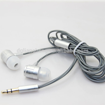 From china factory wired dj earphone headphone silver metal headphone cover