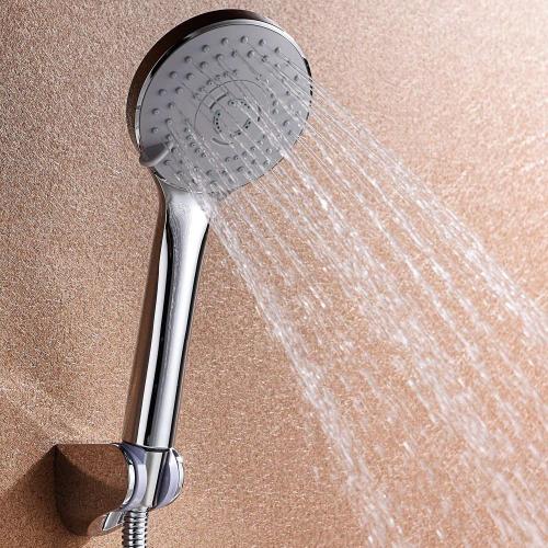 wall mounted shower head chrome surface