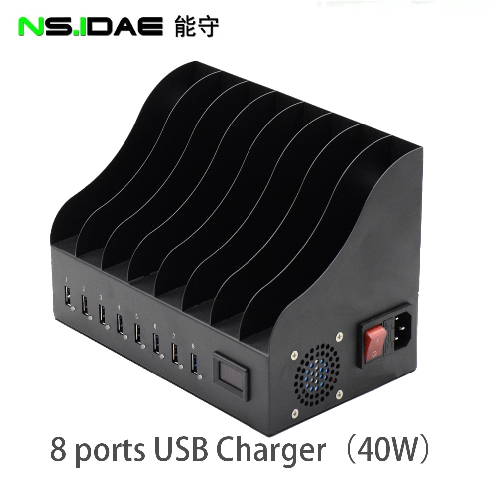 8-Port-USB Stand Ladegerät