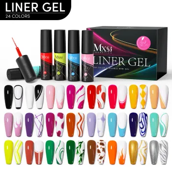 24pcs Line Gel Nail Polish Set for DIY Nail Art and Manicure