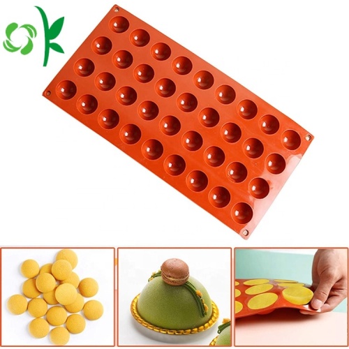 Khuôn kẹo sô cô la nóng 36 lỗ hình bán nguyệt silicone