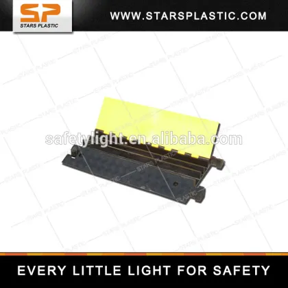 3-Chanel Cable Protector/PVC Cable Protector/Black High Density Rubber Electric Wire Protector