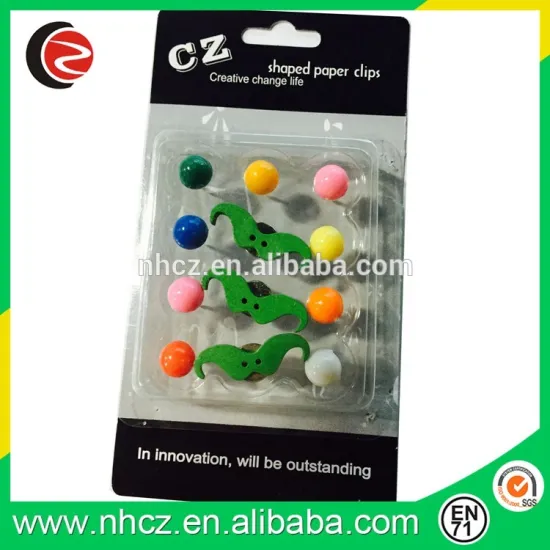Green Mustache Push Pin