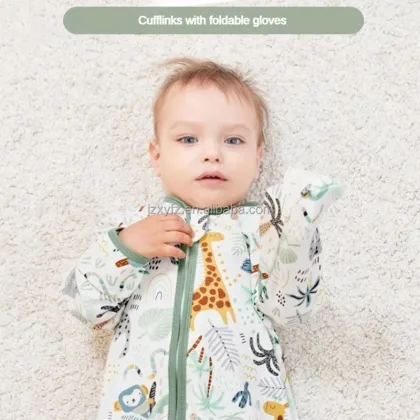 Warm 2-Piece Anti-Kick Baby Pajamas for Newborns - Winter & Summer