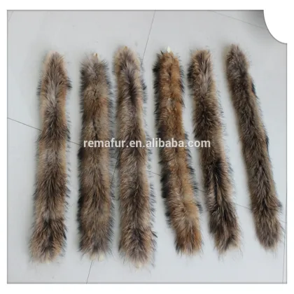 Genuine Fur Raccoon Fur Strips