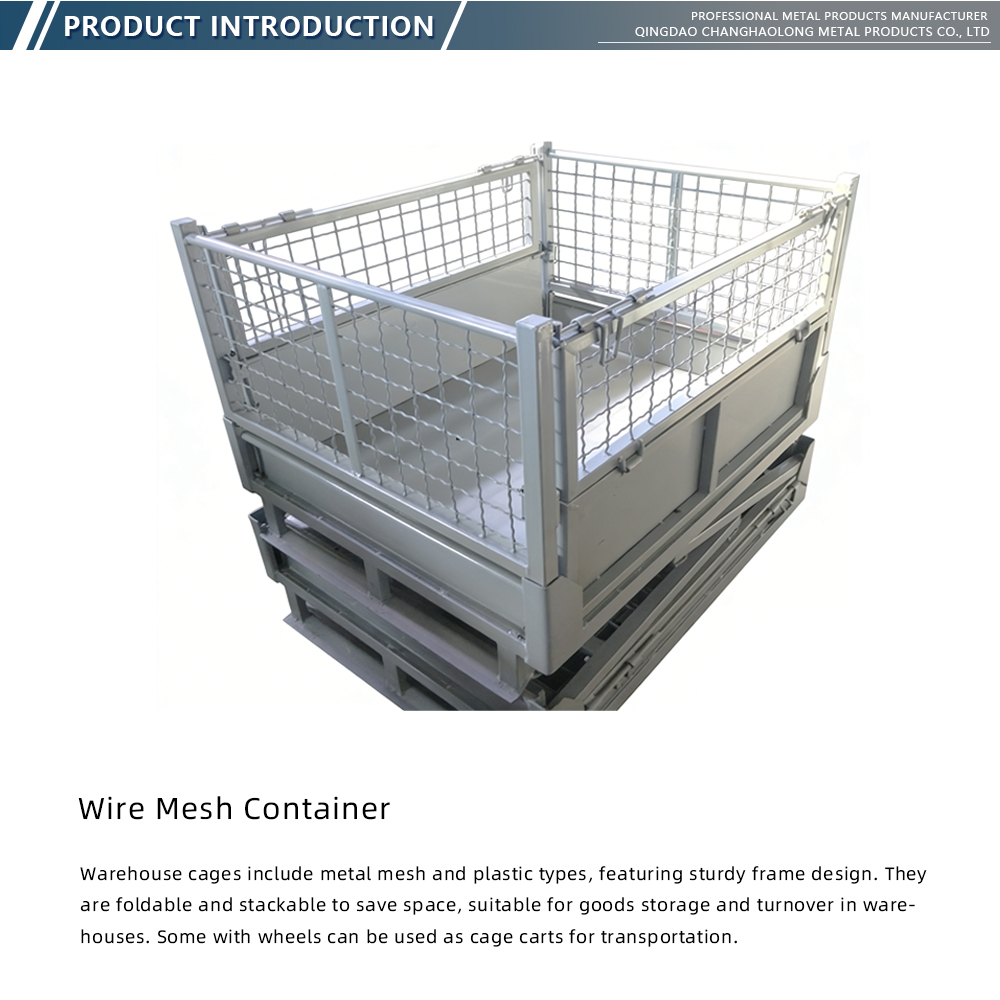 Warehouse Stackable Wire Mesh Storage Cage X