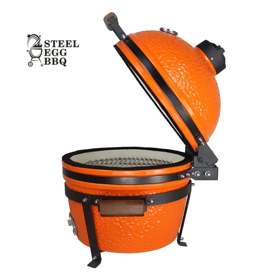 SEB Kamado Barbecue Vision Grills 16 inch Orange Table Style Cookers  Ceramic Charcoal BBQ Outdoor Kiichen
