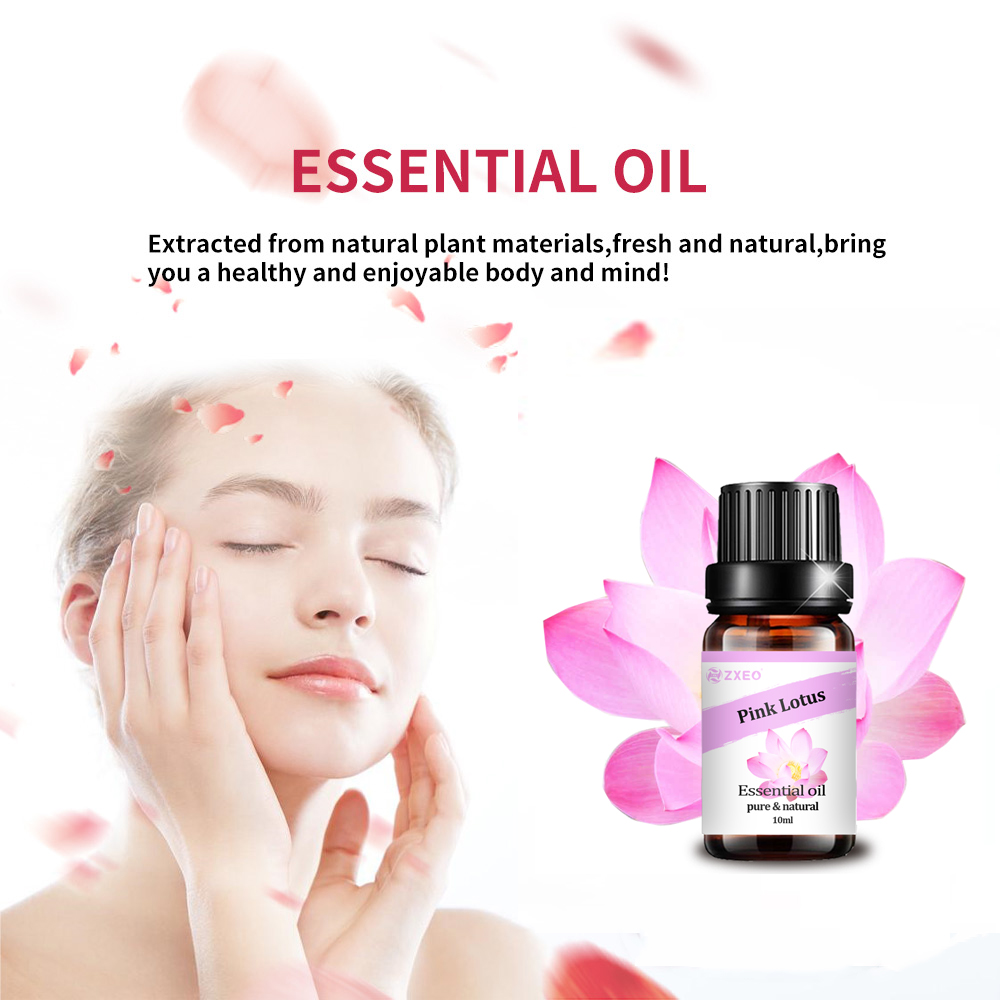 Huile essentielle de lotus rose de haute qualité bonne odeur personnelle pour les soins de la peau à un prix abordable