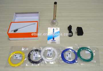 High Quality Etsair 2017 New Low Temperature Kids Toy 3D Printer Pen Drawing Starter Kit With PCL Filament For Gift