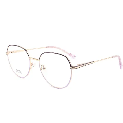 Beautiful Metal Frame Women's Student Optical Round Glasses for Youth