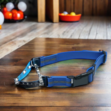 Adjustable Reflective Small Dog Collar: Metal & PVC Waterproof Chain