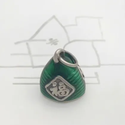 3D Thai Silver Glue Dripping Blessing Zongzi Loong Boat Festival Jewelry