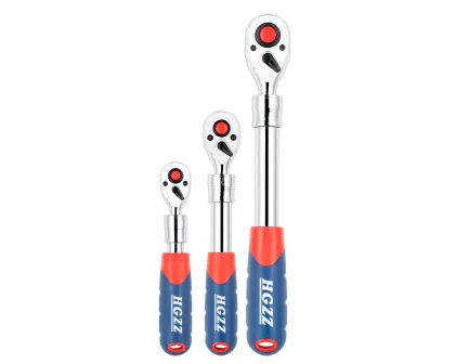 Extendable Rod Two Tone Ergonomic Ratchet Wrench